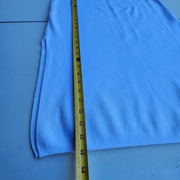 Women’s Knit Sweater Dress White Viscose V-neck Winter Bat Long Sleeve Ribbed M - Picture 11 of 14